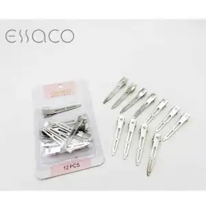 Set of 12 medium silver side clips, wholesale