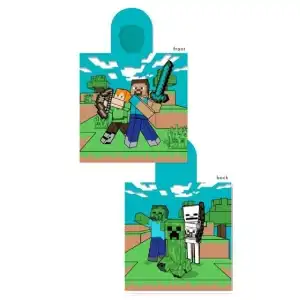 Minecraft gyerek fiú pamut poncsó, nagyker