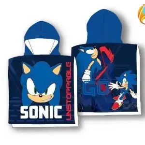 Sonic gyerek pamut poncsó, nagyker