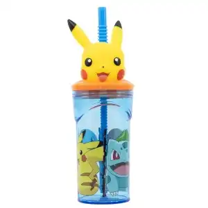 Pokémon kids 3D straw cup 360ml, wholesale
