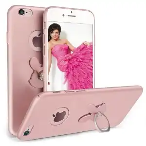 Iphone 7 Plus phone case offers 3in1 Ultrathin Silk Rose Rabbit Ring protection
