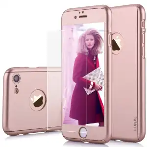 Iphone 8 Plus phone case offers 360 Matte Rose Ultra-thin protection