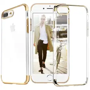 Iphone 7 Plus phone case offers Ultrathin protection -Clear Gold