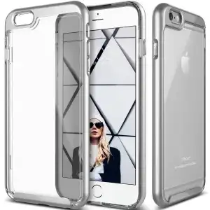 Iphone 7 phone case offers Ultra-thin protection -Clear Silver Touch