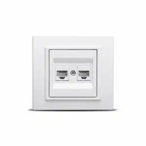 Double UTP Cat 6 ST Socket White Ovivo Mina wholesale Supreva