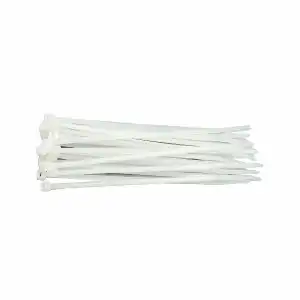 Coliere plastic 75 x 2.4 mm 100 buc alb Vorel 73881