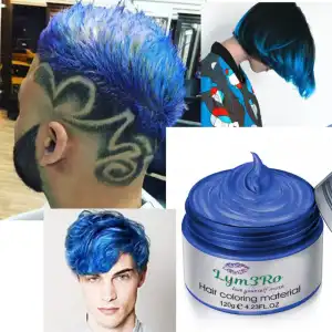 Blue temporary coloring hair wax, wholesale