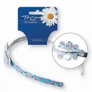 Cordeluta pentru par cu accesoriu lateral, Top Choice, multicolora, TC27581