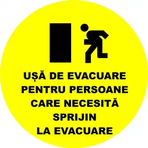 Exit door indicator for people who need support, A4 format, wholesale Supreva
