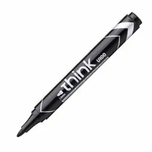 Permanent Marker Deli Think EU10020 Round Tip 1.5mm Black Wholesale