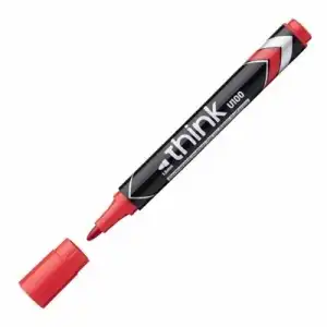 Marker permanent Deli Think EU10040 Vârf rotund 1,5 mm Roșu Stoc de engros