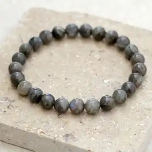 Labradorite, natural stone bracelet, 6 mm. beads
