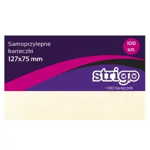 Strigo Adhesive Notes 125X75mm 100 листа Пастелно жълто, Supreva на едро
