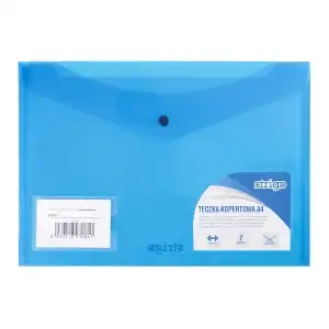 Strigo file envelope with staple and two pockets A4 blue, wholesale Supreva