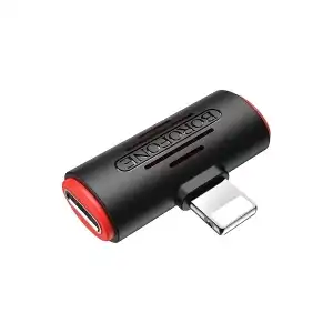 Borofone BV6 dual lightning adapter 1377614 - black'