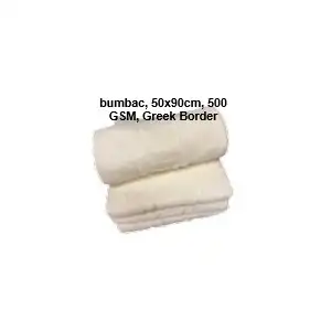 Prosop crem, bumbac, 50x90cm, 500 GSM, Greek Border, angro, 5948564039041