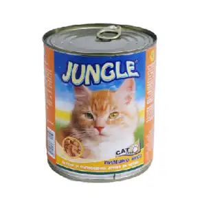 Jungle Cat mâncare pisici - Pui 820g, engros