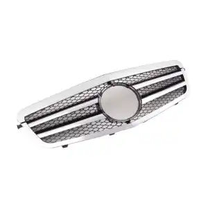 Grille Mercedes W212 E-Class (2009-2014) - AMG black with chrome strips