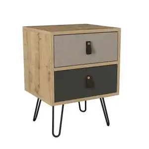 TILOS Nightstand Natural / Light brown 45x39x60cm