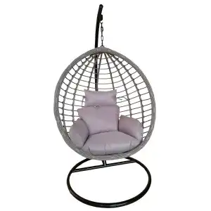 Fotoliu balansoar VALENTINE gri/ negru100x65x110cm