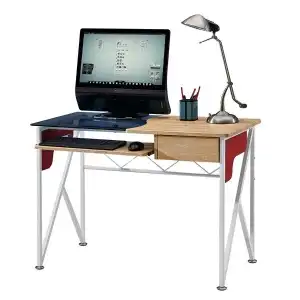 RICHARDI Computer desk Natural / White 105x55x75cm