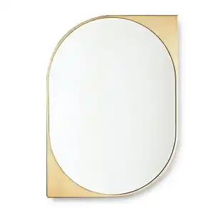 Wall mirror Gold Metal 50x70x3.5cm