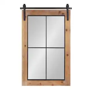 Natural MDF wall mirror 56x93x3cm