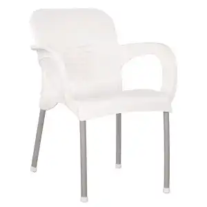 Fehér kerti szék PP 60x50x80xcm
