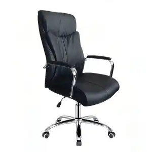 Офис стол ELGIN черен PU 79x62.5x117-125см