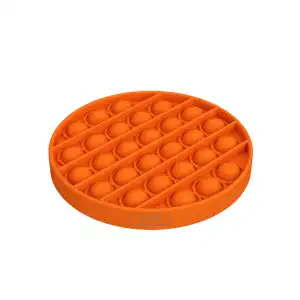 Играчка Push Pop Bubble Fidget, Pop It, кръгла, оранжева