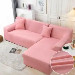 Elastic sofa cover 130-160cm, Pink, wholesale Supreva
