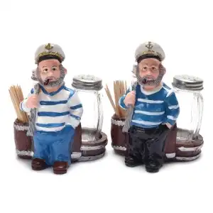 Salt Shaker Sailor, Ceramic/Glass, Multicolored, 14x14 cm., wholesale