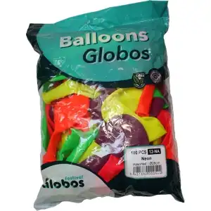 Mixed neon balloons d28 100 pieces, wholesale Supreva