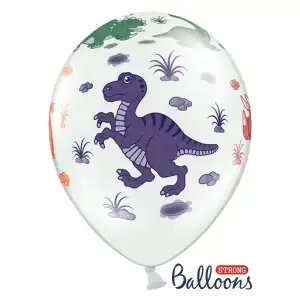 Balloons, packed with dino patterns, 5 pcs/cs, wholesale Supreva