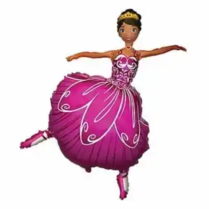 Foil balloon, mini shape, ballerina, approx. 30-35cm, wholesale Supreva