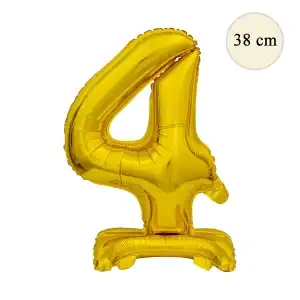 Foil balloons, 4, gold, 38 cm, wholesale Supreva