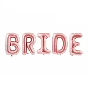 Bride giant foil balloon, rose gold, 280x86cm, wholesale Supreva
