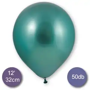 Chrome (mirror) balloons, green, 50 pcs/cs, wholesale Supreva