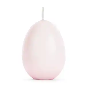 Egg-shaped candle, pink, 10 cm, wholesale Supreva