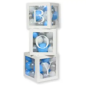 Balloon boxes with letters, BOY, 105 cm, wholesale Supreva
