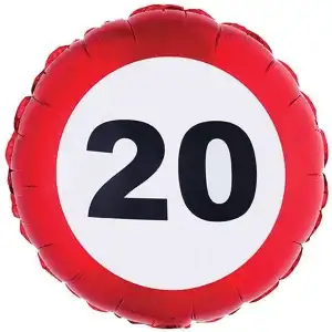 Foil balloon, 43cm, non-inflatable, sphere, 20, wholesale Supreva
