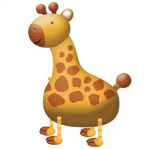 Walking foil balloon, giraffe shape, 59x96 cm, wholesale Supreva