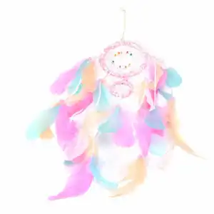 Dreamcatcher, Round, Pink 11x5h46 cm., wholesale goods