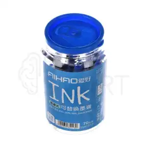 Jar 70 мастилници за химикалки, сини, Aihao