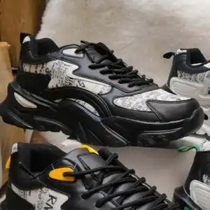 Męskie buty sportowe, 40-45, czarno-białe