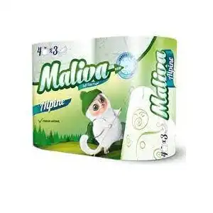 Maliva Alpine Toilet Paper 3 layers, 4 rolls, wholesale Supreva