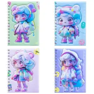3D notes with spring, 80 sheets, Fetita Wholesale Supreva