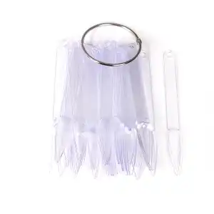 Sharp tips for practice with ring set 50 - Transparent 13004, Supreva