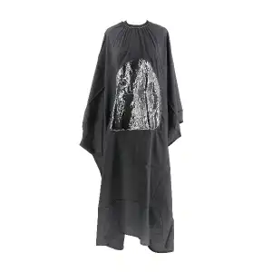 Hairdressing cape with phone window, black 23779, Supreva