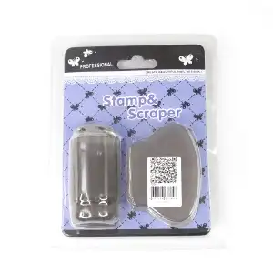 Nail design stamp with scraper, black 12906, wholesale Supreva
